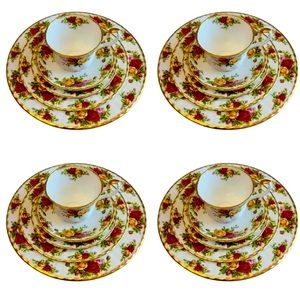 Old Country Royal Albert Roses 4 set